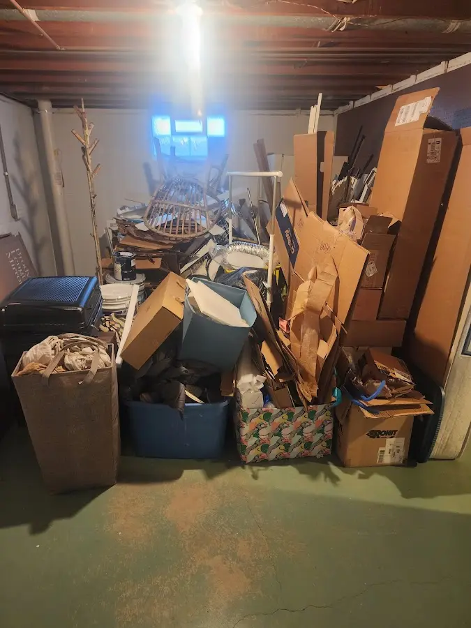 Roll-off dumpster container at job site for 20 Yard Dumpster Rental in Fitzgerald